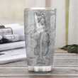 Personalized Fossil Tumbler Silver Fish Fossil Tumbler Cup Stainless Steel Tumbler, Tumbler Cups For Coffee/Tea, Great Customized Gifts For Birthday Christmas
