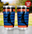 Personalized Basketball Dunking Basketball Player Shadow Stainless Steel Tumbler, Tumbler Cups For Coffee/Tea, Great Customized Gifts For Birthday Christmas Thanksgiving Father's Day