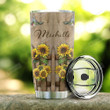 Personalized Always Humble And Kind Humming Bird Sunflower Stainless Steel Tumbler, Tumbler Cups For Coffee/Tea, Great Customized Gifts For Birthday Christmas Thanksgiving