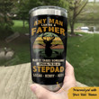 Personalized Hunting Deer Tumbler Any Man Can Be A Father Best Custom Name Gifts For Hunting Deer Step Dad Deer Hunters Father's Day 20 Oz Sport Bottle Stainless Steel Vacuum Insulated Tumbler