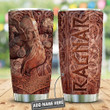 Viking Raven Odin Wood Style Personalized Tumbler Cup Stainless Steel Insulated Tumbler 20 Oz  Best Gifts For Birthday Christmas Gifts For Viking Lovers Coffee/ Tea Tumbler With Lid