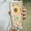Butterfly Sunflower Personalized Quote Tumbler Cup When Pain Is Like A Flower Stainless Steel Vacuum Insulated Tumbler 20 Oz Great Customized Gifts For Birthday Christmas Thanksgiving