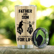 Personalized To My Dad From Son Tumbler Cup Father And Son Biker You Are Appreciated 20 Oz Tumbler Cup For Coffee/Tea Stainless Tumbler Cup For Biker Fathers On The Father's Day Thanksgiving Birthday