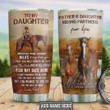 Personalized Horse Father & Daughter Tumbler Cup To My Daughter Riding Partners For Life Stainless Steel Vacuum Insulated Tumbler 20 Oz Great Gifts For Daughter On Birthday Christmas Thanksgiving