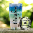 Personalized Sea Turtle Faith Tumbler Cup Let Your Faith Be Bigger Than Your Fears Stainless Steel Insulated Tumbler 20 Oz Perfect Gifts For Birthday Christmas Best Gifts For Turtle Lovers