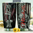 American Veteran Personalized Tumbler Cup Stainless Steel Insulated Tumbler 20 Oz Great Gifts For Army Soldier Great Customized Gifts For Birthday Christmas Thanksgiving Tumbler With Lid