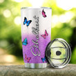 Colorful Butterfly Personalized Tumbler Cup Purple Stainless Steel Vacuum Insulated Tumbler 20 Oz Great Customized Gifts For Birthday Christmas Thanksgiving Gifts For Butterfly Lovers