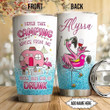 Personalized Flamingo You'll Only End Up Drunk Stainless Steel Tumbler, Tumbler Cups For Coffee/Tea, Great Customized Gifts For Birthday Christmas Thanksgiving