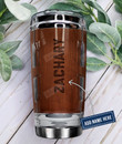 Personalized Wooden Drum Surface Stainless Steel Tumbler, Tumbler Cups For Coffee/Tea, Great Customized Gifts For Birthday Christmas Thanksgiving For Drummers