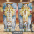 Personalized Faith Jesus Father Tumbler Cup God On Cross Stainless Steel Insulated Tumbler 20 Oz Great Gifts For Birthday Christmas Thanksgiving Gifts For Friends Relatives Coffee/ Tea Tumbler