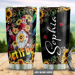 Personalized Gnome And Sunflowers Tumbler Peace Symbol Let It Be Tumbler 20 Oz Sports Bottle Stainless Steel Vacuum Insulated Tumbler