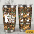 Personalized Best Bucking Dad Ever Deer Tumbler Best Custom Name Gifts For Deer Dad Deer Lovers Father's Day 20 Oz Sport Bottle Stainless Steel Vacuum Insulated Tumbler