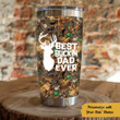 Personalized Best Bucking Dad Ever Deer Tumbler Best Custom Name Gifts For Deer Dad Deer Lovers Father's Day 20 Oz Sport Bottle Stainless Steel Vacuum Insulated Tumbler