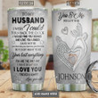 Personalized To My Husband Deer Couple I Love You Stainless Steel Vacuum Insulated, 20 Oz Tumbler Cups For Coffee/Tea, Best Gifts From Wife To Husband On Birthday