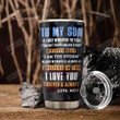 Personalized Eagle To My Son Love From Mom Stainless Steel Tumbler, Tumbler Cups For Coffee/Tea, Great Customized Gifts For Birthday Christmas Thanksgiving