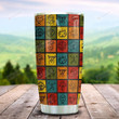Personalized Colorful Puerto Rico Symbols Stainless Steel Tumbler, Tumbler Cups For Coffee/Tea, Great Customized Gifts For Birthday Christmas Thanksgiving
