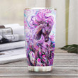 Personalized Beautiful Purple Horse Flower Art Tumbler Cup Stainless Steel Insulated Tumbler 20 Oz Best Tumbler For Horse Lovers Great Customized Gifts For Birthday Christmas Thanksgiving
