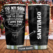 To My Son Deer Hunting Personalized Tumbler Cup I Love You Forever And Always Stainless Steel Vacuum Insulated Tumbler 20 Oz Great Customized Gifts For Son On Birthday Christmas Thanksgiving