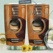 Acoustic Guitar Personalized Tumbler Cup Stainless Steel Vacuum Insulated Tumbler 20 Oz  Best Gifts For Guitarist, Guitar Lovers On Birthday Christmas Thanksgiving Travel/ Camping Tumbler With Lid