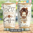 Obsessive Coffee Disorder Personalized Tumbler Cup Stainless Steel Vacuum Insulated Tumbler 20 Oz Best Gifts For Birthday Christmas Thanksgiving Coffee/ Tea Tumbler With Lid Gifts For Girl
