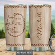 Personalized Faith Wood Style Trust Lord Heart Stainless Steel Vacuum Insulated, 20 Oz Tumbler Cups For Coffee/Tea, Gifts For Birthday Christmas Thanksgiving, Perfect Gifts For Lord Lovers