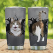 Funny Cat Break Stainless Steel Vacuum Insulated, 20 Oz Tumbler Cups For Coffee/Tea, Great Customized Gifts For Birthday Christmas Thanksgiving, Perfect Gifts For Cat Lovers, Black Tumbler