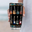 Personalized Electric Guitar Stainless Steel Tumbler, Tumbler Cups For Coffee/Tea, Great Customized Gifts For Birthday Christmas Anniversary