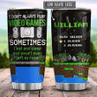 Retro Gaming Personalized Tumbler Cup I Don't Always Play Video Games Stainless Steel Vacuum Insulated Tumbler 20 Oz Coffee/ Tea Tumbler Great Customized Gifts For Birthday Christmas Thanksgiving