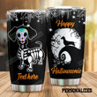 Personalized X Ray Dachshund Happy Halloween Stainless Steel Tumbler, Tumbler Cups For Coffee/Tea, Great Customized Gifts For Birthday Christmas Thanksgiving