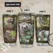 Sloth Personalized Stainless Steel Tumbler, 20 Oz Insulated Tumbler Cup, Sloth Picture, Sloth Hugs Tree, Tumbler Cups For Coffee/ Tea, Great Customized Gifts For Birthday Christmas