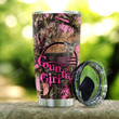 Personalized Country Girl Pink Letters Deer Stainless Steel Tumbler, Tumbler Cups For Coffee/Tea, Great Customized Gifts For Birthday Christmas Thanksgiving