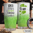 Personalized Irish Kisses Shamrock Wishes Stainless Steel Vacuum Insulated, 20 Oz Tumbler Cups For Coffee/Tea, Gifts For Birthday Christmas Thanksgiving, Perfect Gifts For God Lovers