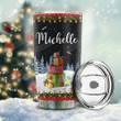 Personalized Snowman Family Tumbler Cup Under The Tree Stainless Steel Vacuum Insulated Tumbler 20 Oz Coffee/ Tea Tumbler With Lid Great Gifts For Birthday Christmas Best Gifts For