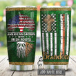 Irish Roots American Personalized Tumbler Cup, Irish Cross, Stainless Steel Insulated Tumbler 20 Oz, Coffee/ Tea Tumbler With Lid, Perfect Gifts For Birthday Christmas Thanksgiving