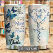 Blue Butterfly Hold You In My Heart Personalized Tumbler Cup, Stainless Steel Insulated Tumbler 20 Oz, Hope Faith, Great Gifts For Butterfly Lovers, Best Gifts For Birthday Christmas Thanksgiving
