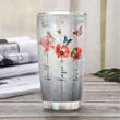 Faith Butterfly Personalized Tumbler Cup Accept What Is Let Go Stainless Steel Vacuum Insulated Tumbler 20 Oz Perfect Customized Gifts For Birthday Christmas Thanksgiving Coffee/ Tea Tumbler