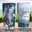 Jesus Faith Waves Rise Up Personalized Tumbler Cup, Stainless Steel Insulated Tumbler 20 Oz, Perfect Gifts For Birthday Christmas Thanksgiving, Coffee/ Tea Tumbler With Lid