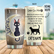 Personalized I Love You To The Moon And Back Black Cat And Moon Tumbler Dear Cat Mom Tumbler Gifts For Cat Mom 20 Oz Sports Bottle Stainless Steel Vacuum Insulated Tumbler