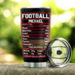 Personalized American Football Nobody Who Ever Gave His Best Regretted it Stainless Steel Tumbler, Tumbler Cups For Coffee/Tea, Great Customized Gifts For Birthday Christmas Thanksgiving