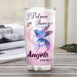 Personalized Hummingbird Angel Among Us Stainless Steel Tumbler, Tumbler Cups For Coffee/Tea, Great Customized Gifts For Birthday Christmas Thanksgiving