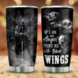 Black Angel Skull Tumbler Cup, Stainless Steel Insulated Tumbler 20 Oz, Coffee/ Tea Tumbler With Lid, Best Gifts For Horror Lovers, Great  Gifts For Birthday Christmas Halloween