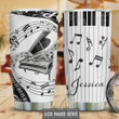 Personalized Piano Tumbler Wonderful Tunes Of Piano Tumbler Cup Stainless Steel Tumbler, Tumbler Cups For Coffee/Tea, Great Customized Gifts For Birthday Christmas Perfect Gift For Piano Lovers