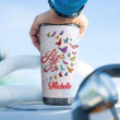 Colorful Butterfly Personalized Let It Be Tumbler Cup Stainless Steel Vacuum Insulated Tumbler 20 Oz Great Customized Gifts For Birthday Christmas Thanksgiving Tumbler For Coffee/ Tea With Lid