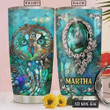 Personalized Owl Ruby Hippie Style Tumbler Cup, Green Sapphire, Stainless Steel Insulated Tumbler 20 Oz, Perfect Gifts For Owl Lovers, Great Gifts For Birthday Christmas Thanksgiving, Coffee Tumbler