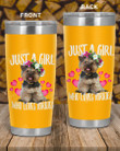 Just A Girl Who Loves Yorkies Stainless Steel Tumbler, Tumbler Cups For Coffee/Tea, Great Customized Gifts For Birthday Christmas Thanksgiving, Aniversary