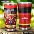 Red Hippie Van, Peace Stainless Steel Tumbler Cup For Coffee/Tea, Great Customized Gift For Birthday Christmas Thanksgiving