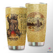 Bear Holding Beer Camping Stainless Steel Tumbler, Tumbler Cups For Coffee/Tea, Great Gifts For Birthday Christmas Thanksgiving