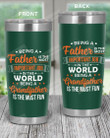 Being A Father Is The Most Important Being A Grandfather Is The Most Fun Stainless Steel Tumbler, Tumbler Cups For Coffee Or Tea, Great Gifts For Thanksgiving Christmas Birthday