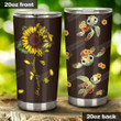 Turtle Sunflower Stainless Steel Tumbler, Tumbler Cups For Coffee Or Tea, Great Gifts For Thanksgiving Birthday Christmas