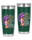 I Am Strong Melanin Queen Stainless Steel Tumbler, Tumbler Cups For Coffee Or Tea, Great Gifts For Thanksgiving Birthday Christmas